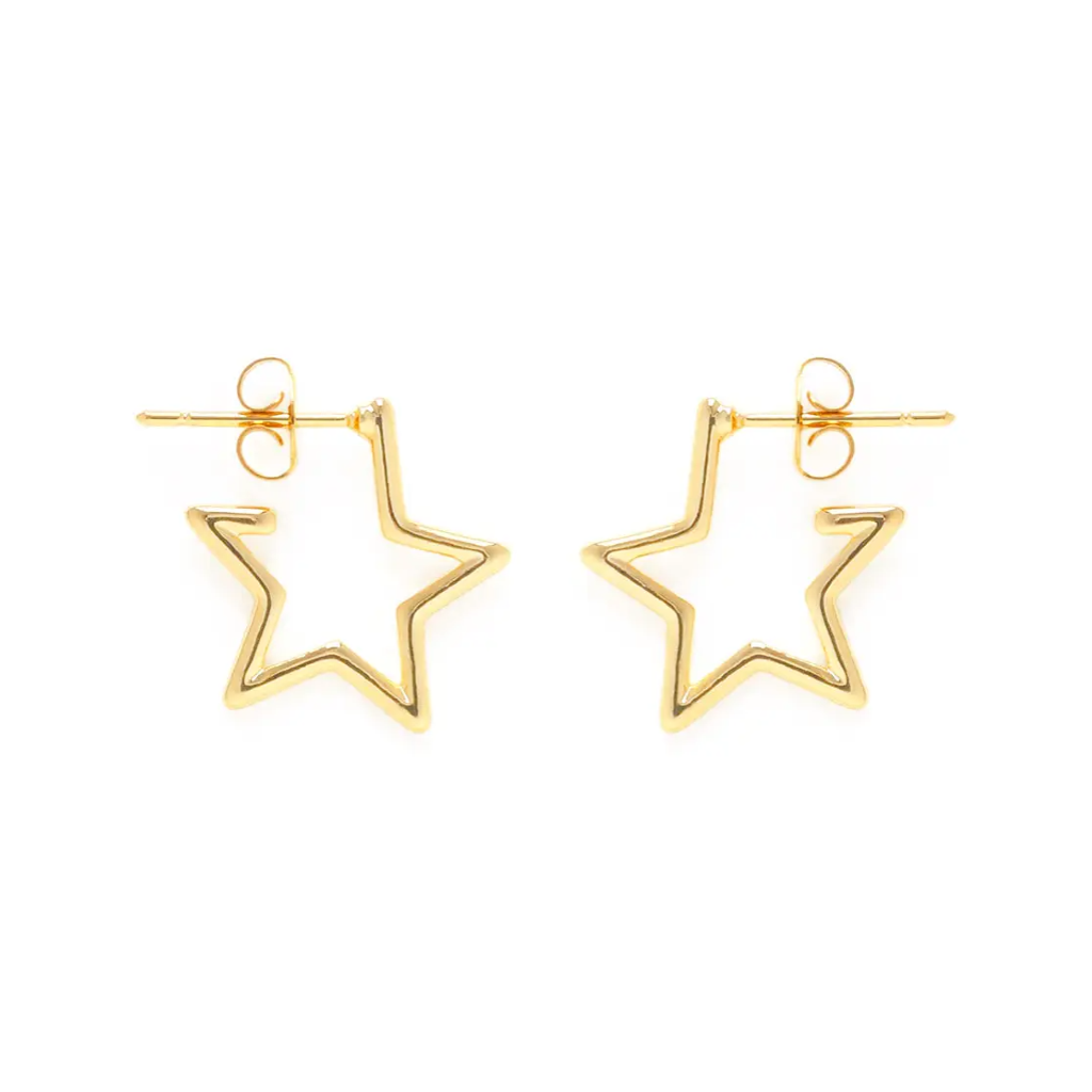 Super Star Hoop Earrings - Gold Amano Studio Jewelry - Earrings