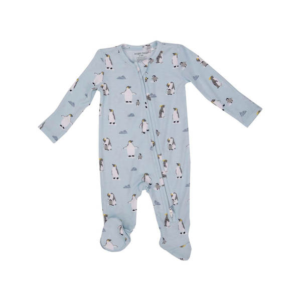 3-6M Zipper Footie - Penguins Angel Dear Apparel & Accessories - Clothing - Baby & Toddler - One-Pieces & Onesies