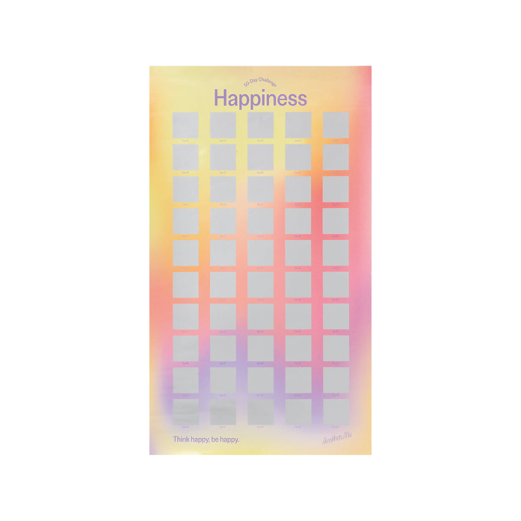 Happiness 50-Day Challenge Scratchable Poster Another Me Home - Wall & Mantle