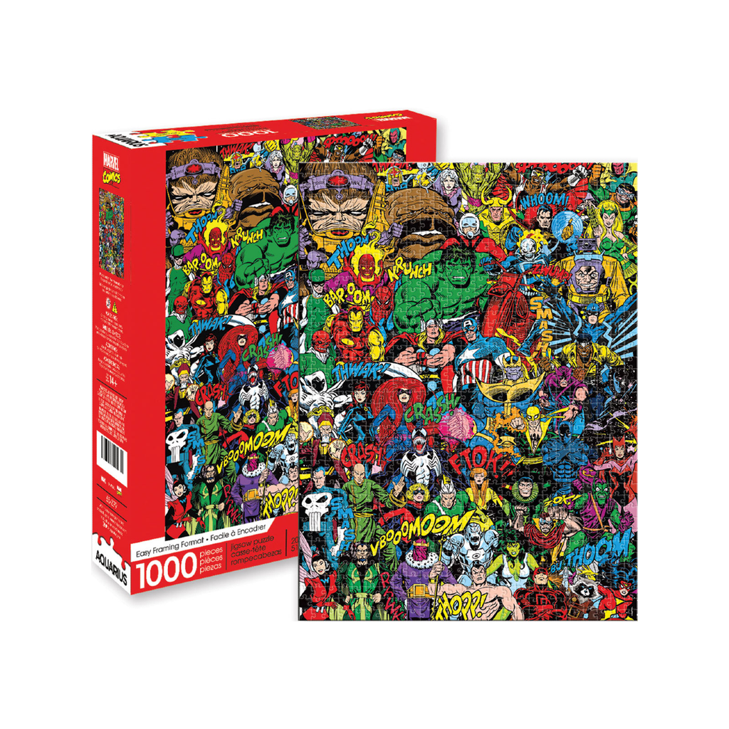 Marvel Retro Cast 1000 Piece Jigsaw Puzzle Aquarius Toys & Games - Puzzles & Games - Jigsaw Puzzles