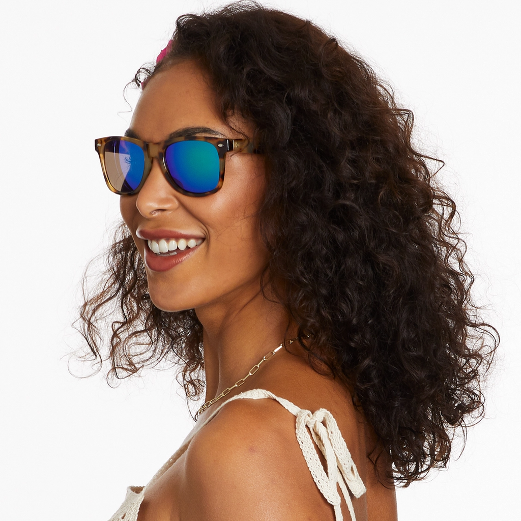 Classics Tort Mirror Color Lens Sunglasses - Adult Blue Gem Sunglasses Apparel & Accessories - Summer - Sunglasses