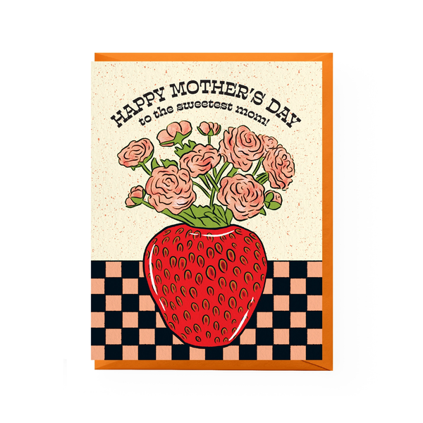 Strawberry Bouquet Mother's Day Card Boss Dotty Paper Co Cards - Holiday - Mother's Day