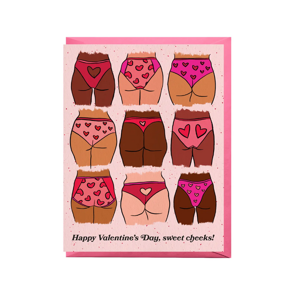 Sweet Cheeks Valentine's Day Card Boss Dotty Paper Co. Cards - Holiday - Valentine's Day