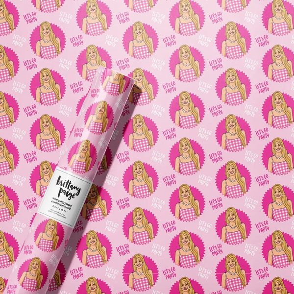 Let's Party Doll Wrapping Paper Roll Brittany Paige Gift Wrap & Packaging - Gift Wrap