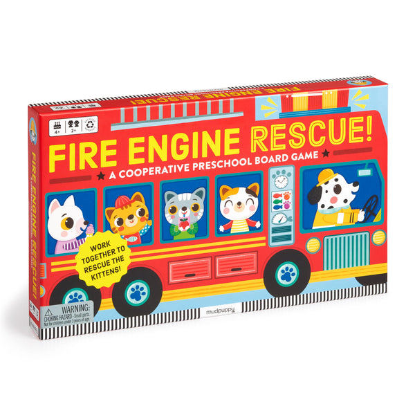 Fire Engine Rescue! Cooperative Board Game Chronicle Books - Mudpuppy Toys & Games - Puzzles & Games - Games