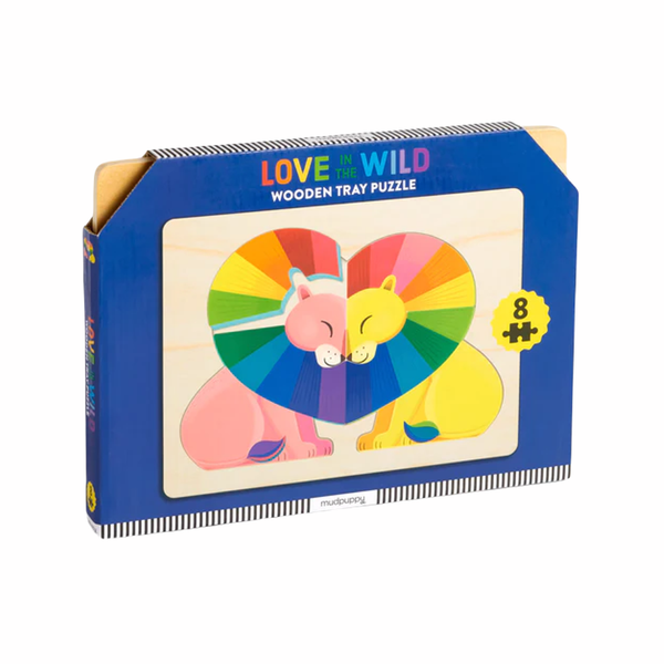 Love In The Wild Wooden 8 Piece Puzzle Chronicle Books - Mudpuppy Toys & Games - Puzzles & Games - Jigsaw Puzzles