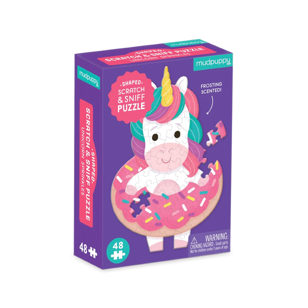 Unicorn Sprinkles Scratch And Sniff 48 Piece Mini Jigsaw Puzzle Chronicle Books - Mudpuppy Toys & Games - Puzzles & Games - Jigsaw Puzzles