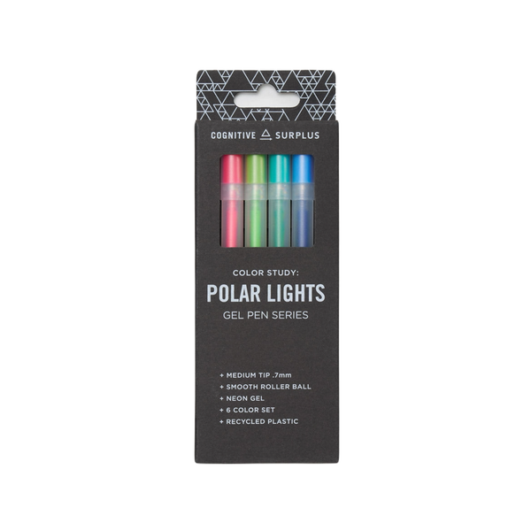 Polar Lights Neon Gel Pen Pack Cognitive Surplus Home - Office & School Supplies - Pencils, Pens & Markers