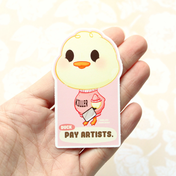 Pay Artists Pink Killer Duck Sticker Darling Homebody Impulse - Decorative Stickers