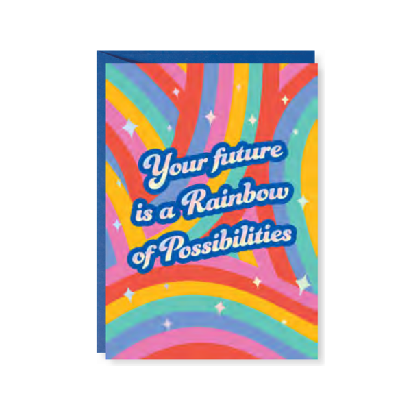 Your Future Is A Rainbow of Possibilities Graduation Card Design Design Holiday Cards - Graduation