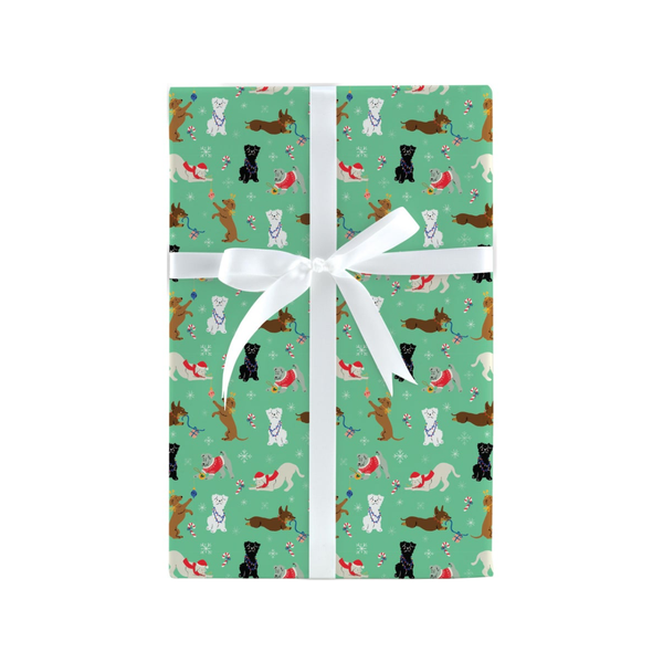 Puppy Dog Christmas Holiday Jumbo Gift Wrap Roll Design Design Holiday Gift Wrap & Packaging - Holiday - Christmas - Gift Wrap