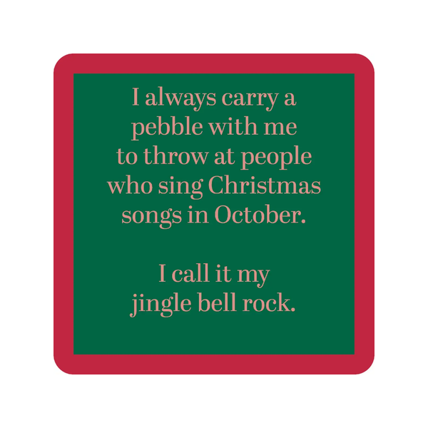Christmas Jingle Bell Rock Coaster Drinks On Me Home - Barware - Coasters