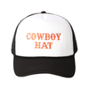 Black/White Mesh Cowboy Trucker Hat - Adult Fashion City Apparel & Accessories - Summer - Adult - Hats