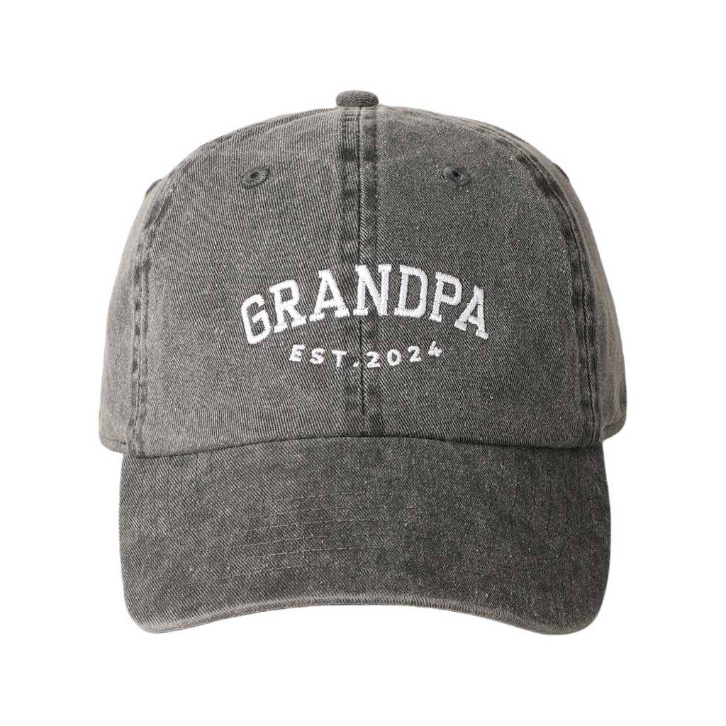 Grandpa (Black) Embroidered Baseball Hat - Adult Fashion City Apparel & Accessories - Summer - Adult - Hats