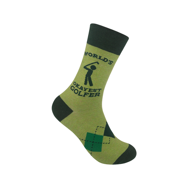 World's Okayest Golfer Socks - Unisex Funatic Apparel & Accessories - Socks - Adult - Unisex
