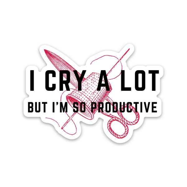 Taylor I Cry A Lot But I'm So Productive Sticker Gerties Grapes Impulse - Decorative Stickers