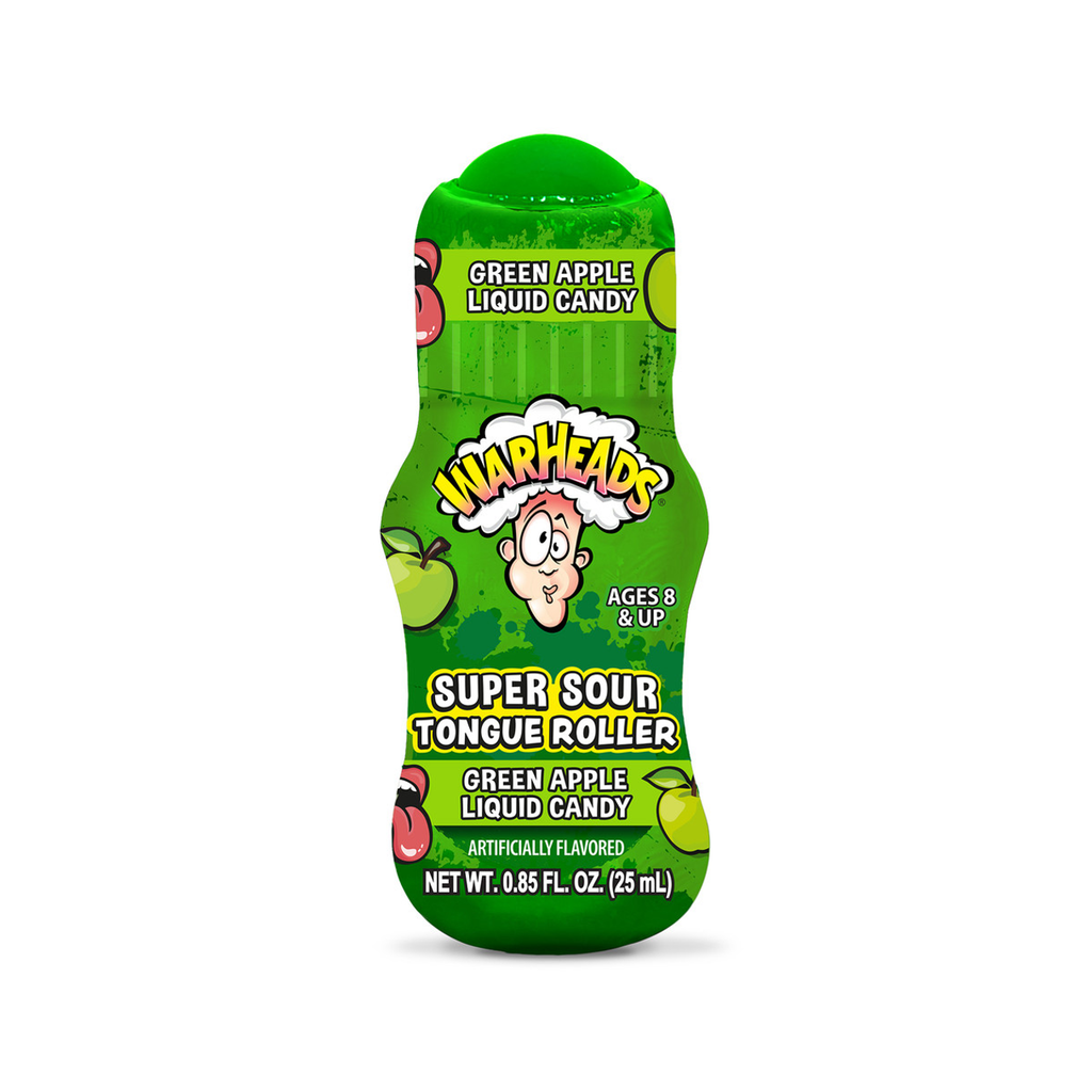 Green Apple Warheads Super Sour Tongue Roller Candy Grandpa Joe's Candy Candy, Chocolate & Gum