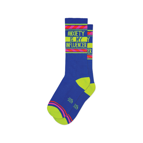 Anxiety Is My Influencer Crew Socks - Unisex Gumball Poodle Apparel & Accessories - Socks - Adult - Unisex
