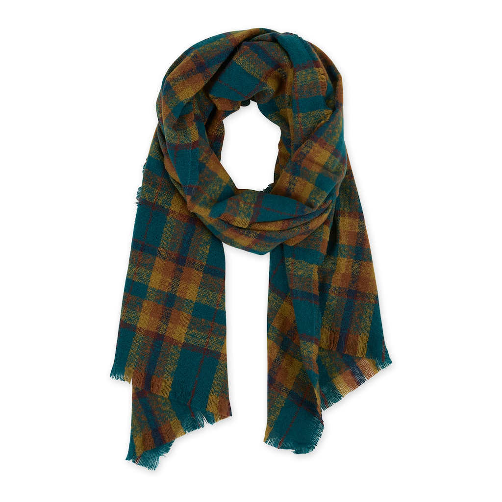 Blue Autumn Plaid Scarf - Adult Hadley Wren Apparel & Accessories - Winter - Adult - Scarves & Wraps