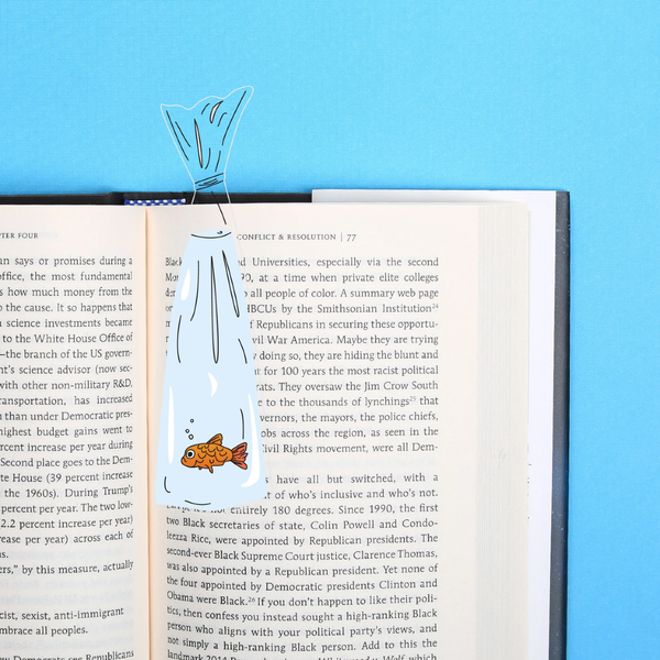 Goldfish In A Bag Bookmark Humdrum Paper Books