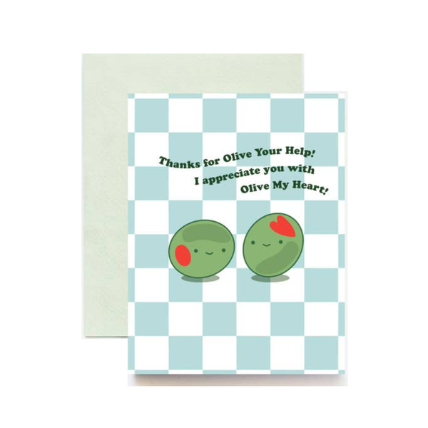 Thank You For Olive Your Help Thank You Card ILOOTPAPERIE Cards - Thank You