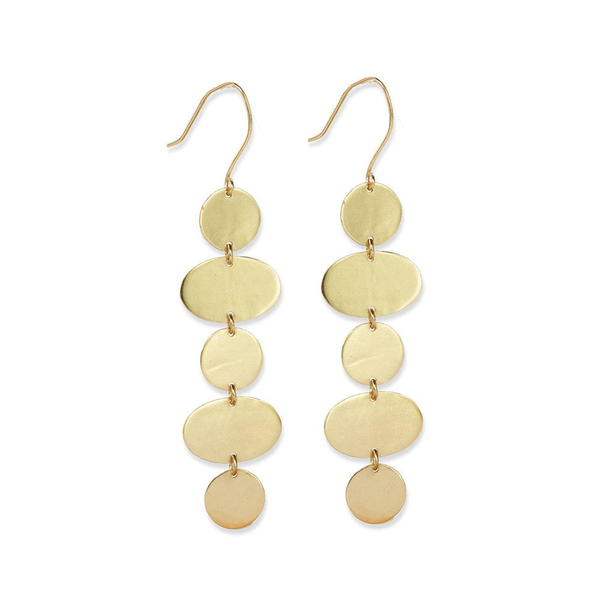 Gold DO Gretchen Oval Circle Earrings Ink & Alloy Jewelry - Earrings