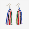 Rio Stripes Brittany Beaded Fringe Earrings Ink & Alloy Jewelry - Earrings