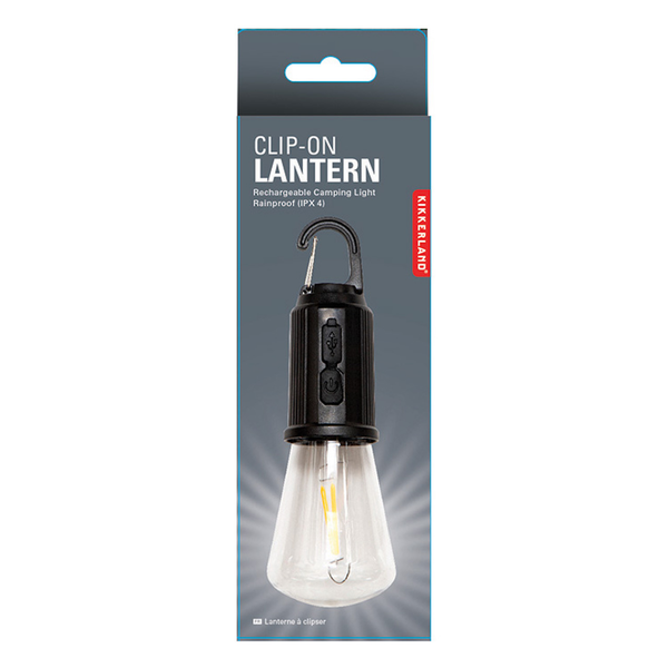 Clip-On USB Rechargeable Lantern Kikkerland Home - Utility & Tools