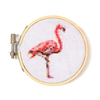 Mini Cross Stitch Embroidery Kit - Flamingo Kikkerland Toys & Games - Crafts & Hobbies - Needlecraft Kits