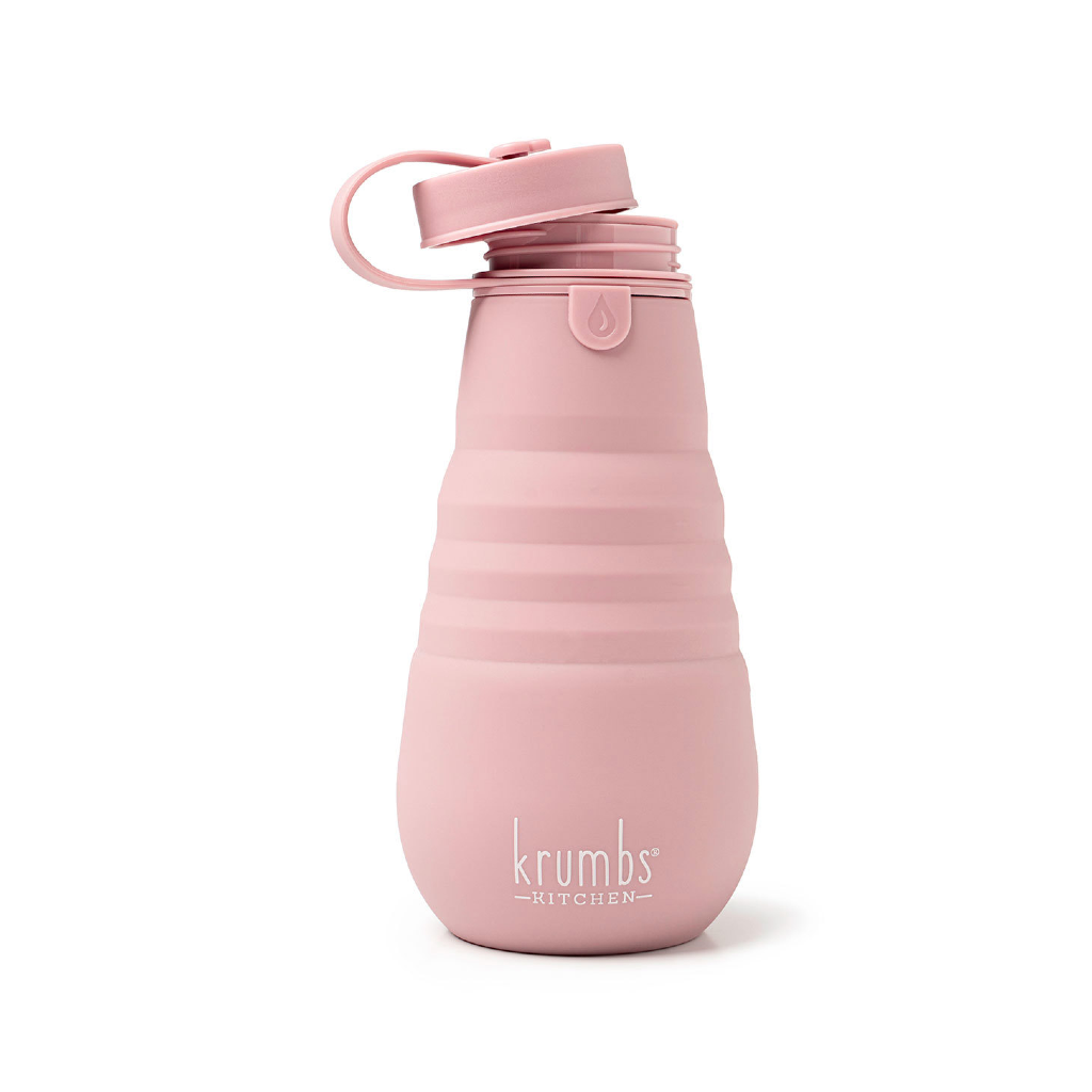 Coral Collapsible Silicone Water Bottle Kumbs Kitchen Home - Mugs & Glasses - Water Bottles