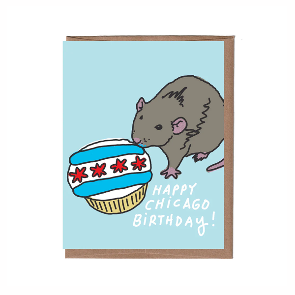 Chicago Rat Birthday Card La Familia Green Cards - Birthday