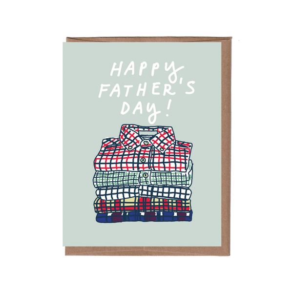 Shirt Stack Father's Day Card La Familia Green Cards - Holiday - Father's Day