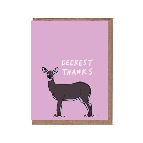 Deerest Thanks Thank You Card La Familia Green Cards - Thank You