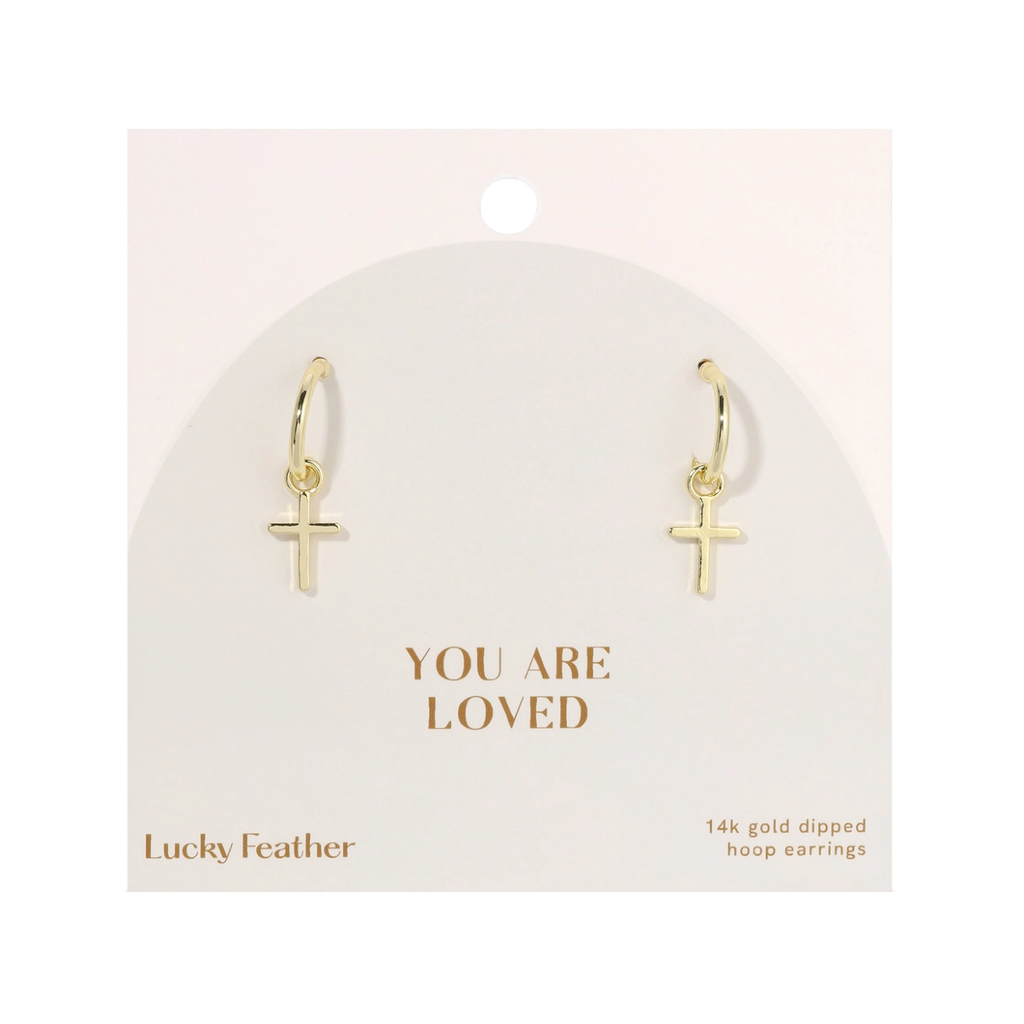You Are Loved Earrings Lucky Feather Jewelry - Earrings