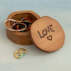 Love Heart Sentiment Wooden Keepsake Box Natural Life Home - Gift