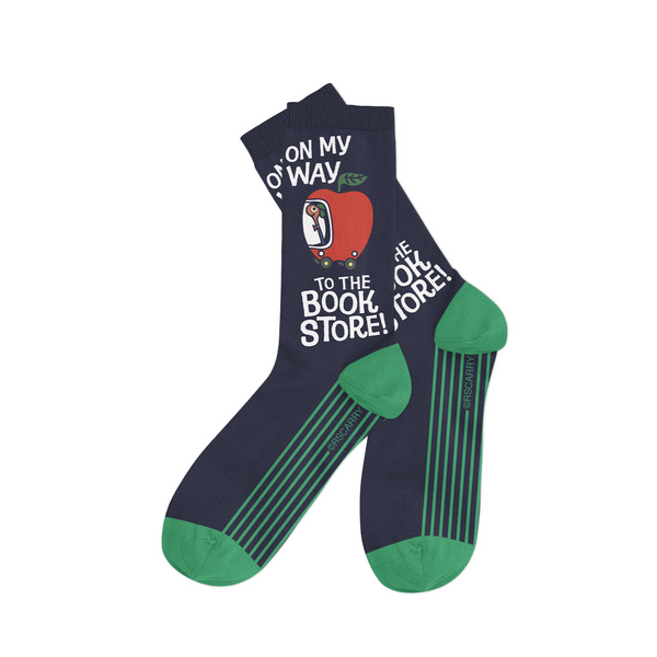 PRH SOCKS ADULT CREW RICHARD SCARY ON MY WAY TO THE BOOKSTORE SMALL Out Of Print Apparel & Accessories - Socks - Adult - Unisex