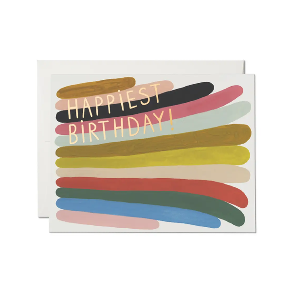 Rainbow Stripes Birthday Card Red Cap Cards Cards - Birthday