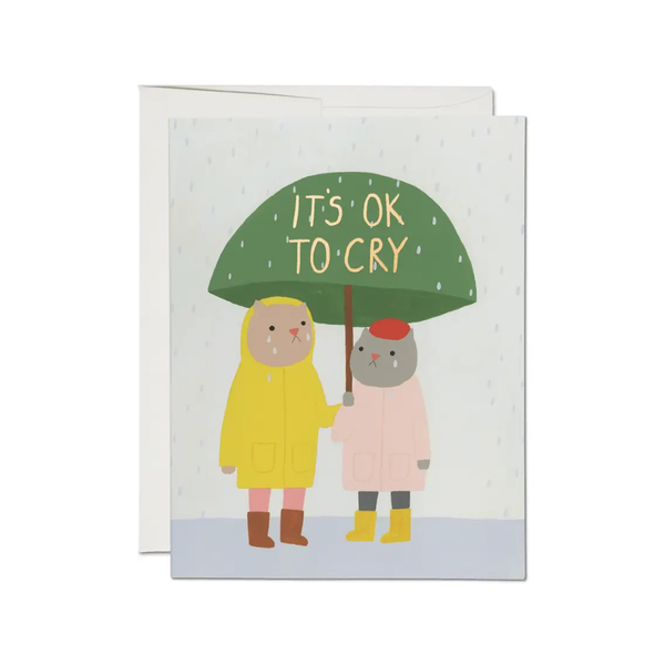 It's Ok To Cry Sympathy Card Red Cap Cards Cards - Sympathy