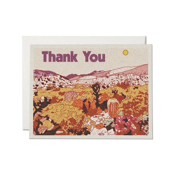 Desert Thanks Thank You Card Red Cap Cards Cards - Thank You