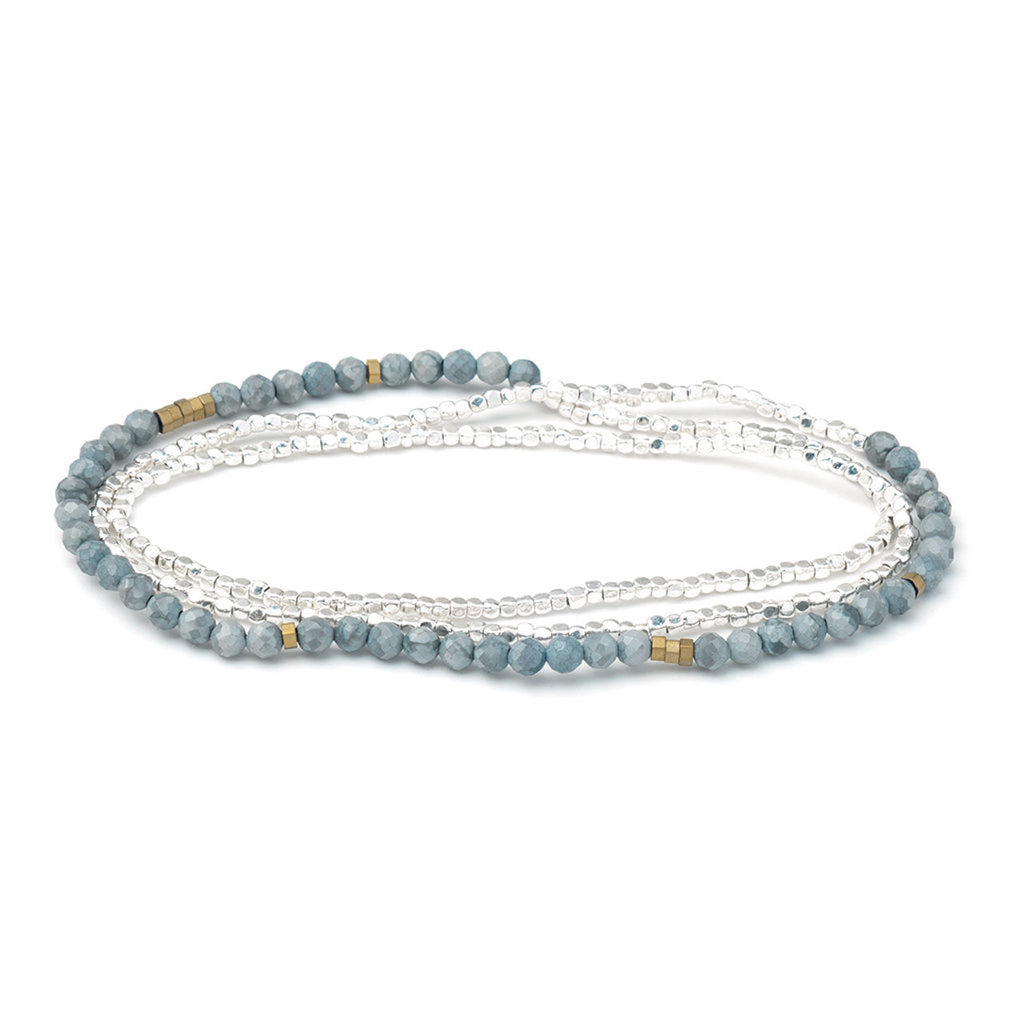 Delicate Stone Blue Howlite Wrap Bracelet Scout Curated Wears Jewelry - Bracelet