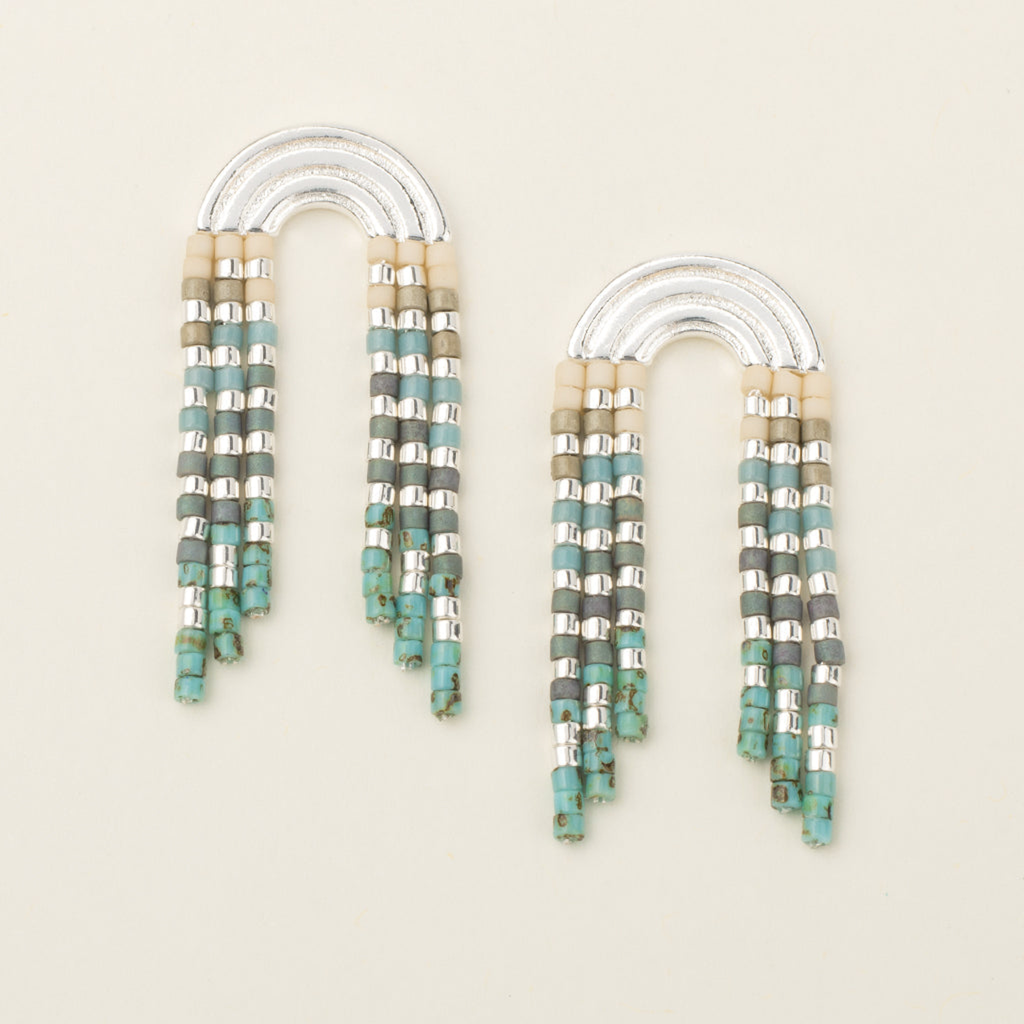 Chromacolor Miyuki Rainbow Fringe Earrings Scout Curated Wears Jewelry - Earrings