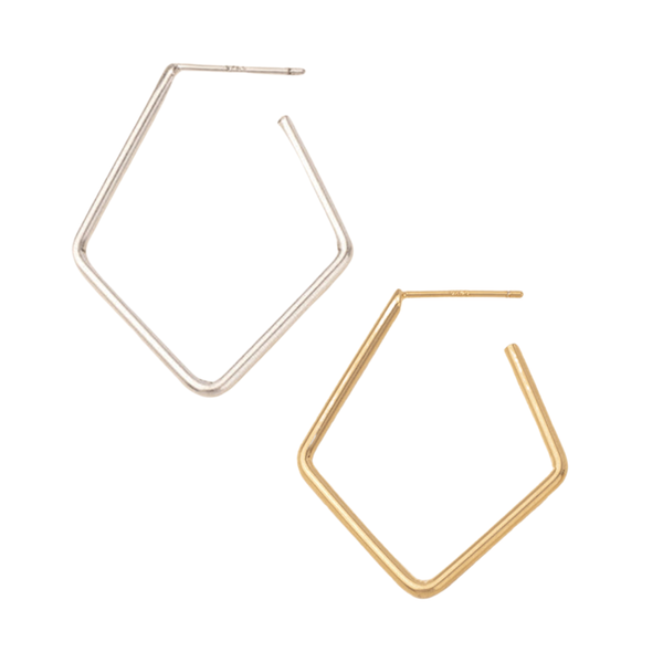 Orion Diamond Hoop Refined Earrings Scout Curated Wears Jewelry - Earrings