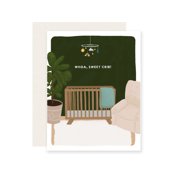 Who Sweet Crib Baby Card Slightly Stationary Cards - Baby