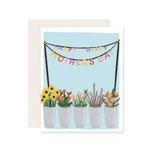 Flower Banner Mother's Day Card Slightly Stationery Cards - Holiday - Mother's Day