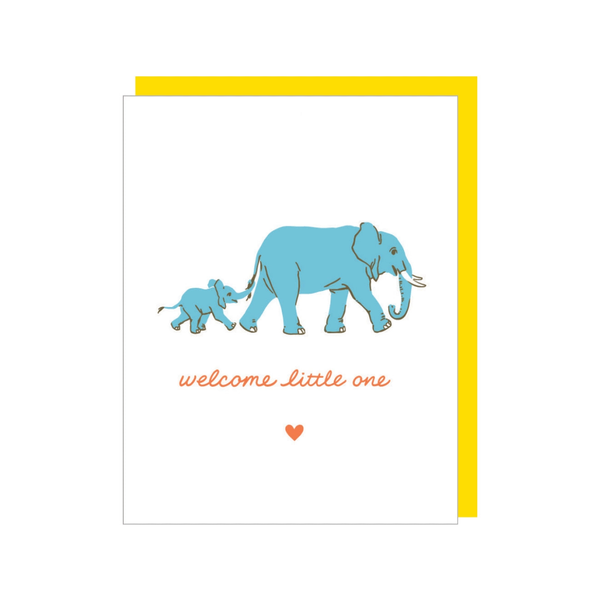 SMU CARD BABY ELEPHANT WALK Smudge Ink Cards - Baby