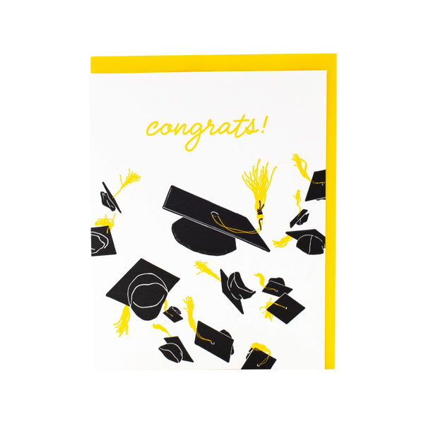Cap Toss Graduation Card Smudge Ink Cards - Graduation