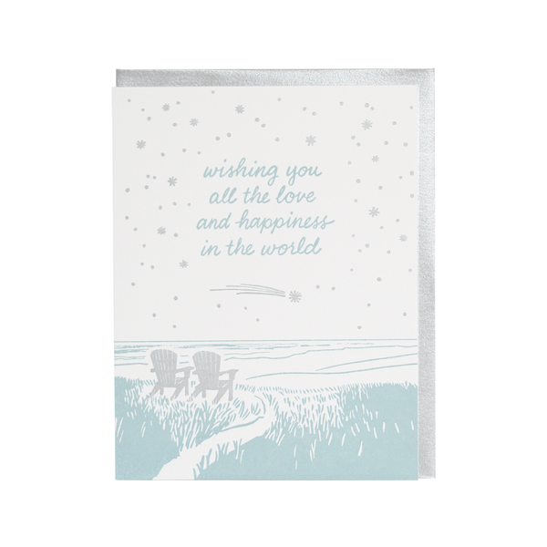 Wishing You All The Love And Happiness In The World Love Card Smudge Ink Cards - Love - Wedding