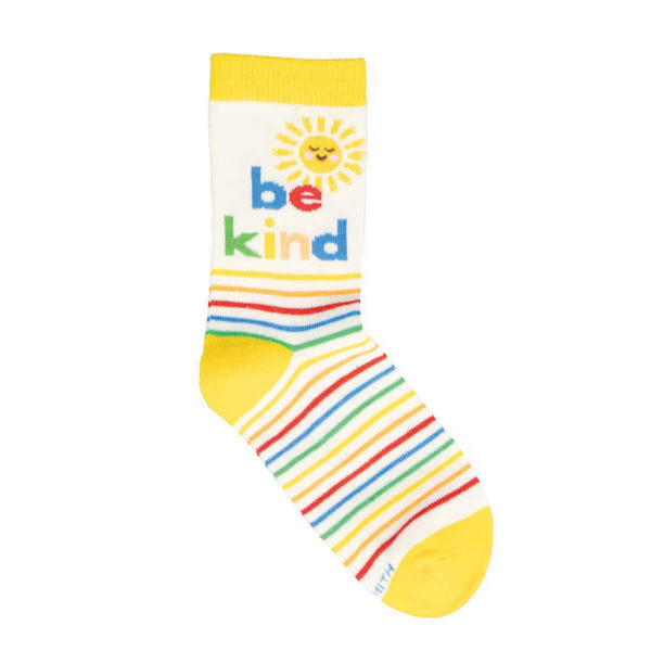 4-7 YRS SSD SOCKS KIDS BE KIND IVORY 2.15 Socksmith Apparel & Accessories - Socks - Baby & Kids - Kids