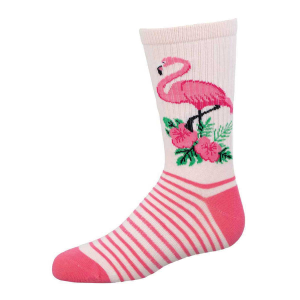 Flamingo Floral Active Youth Crew Socks - Kids Socksmith Apparel & Accessories - Socks - Baby & Kids - Kids