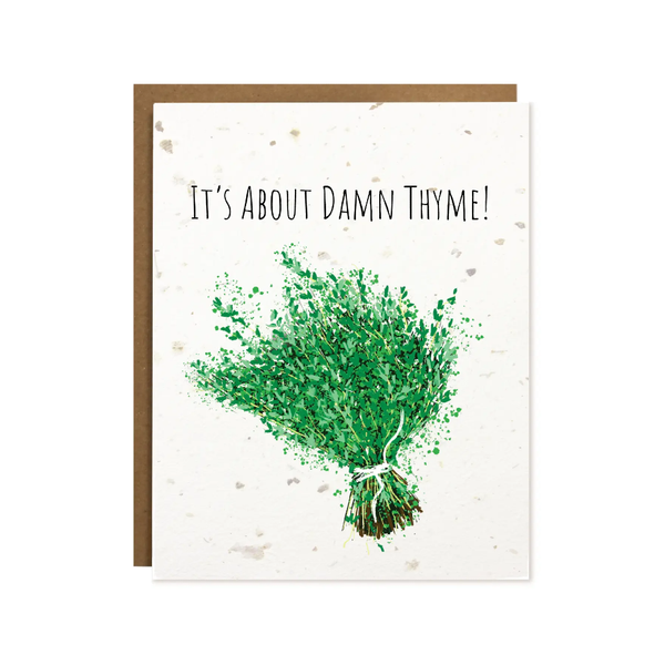 Damn Thyme Plantable Blank Card The Card Bureau Cards - Any Occasion